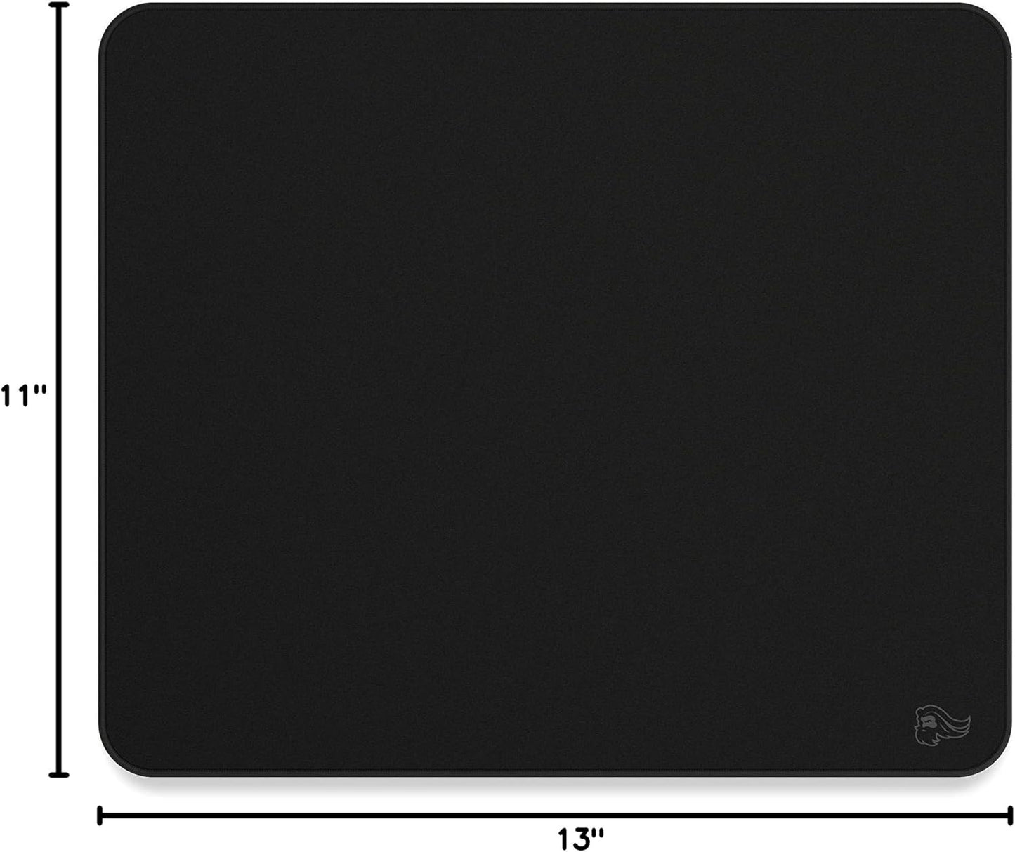 Large Gaming Mouse Mat/Pad - Stealth Edition - Stitched Edges, Black Cloth Mousepad | 11"X13" (G-L-Stealth)