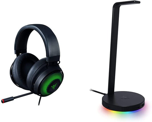 Kraken Ultimate RGB USB Gaming Headset + Base Station V2 Chroma Bundle: Classic Black